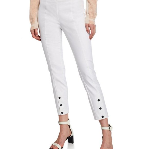 Rag & Bone New York Simone  Snap Front Pants White - Picture 5 of 9